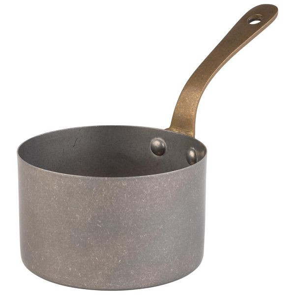 Marmite / casserole APS "SNACKHOLDER", acier inoxydable, Ø 9,5 cm, hauteur 5,5 cm, 0,3 litre, aspect inox antique, 40782
