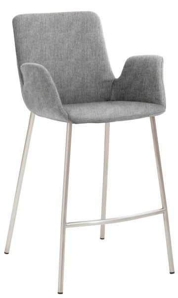 Tabouret Mayer Sitzmöbel 1222, structure à 4 pieds en acier inoxydable, gris clair, 1222_V4_30084