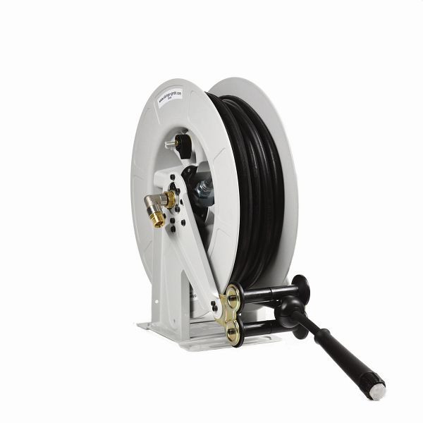 Enrouleur de tuyau Ebinger OSK 400, huile, sans tuyau, cadre et axe peints en acier, tambour ABS, 3 400 900