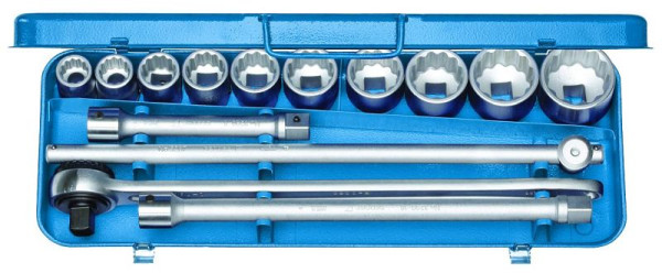 GEDORE jeu de clés à douilles 3/4", 14 pièces, cliquet réversible, 6280690