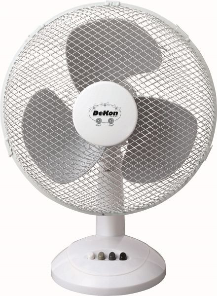 Ventilateur de table DeKon Stratos, blanc, environ 29 cm, W 305