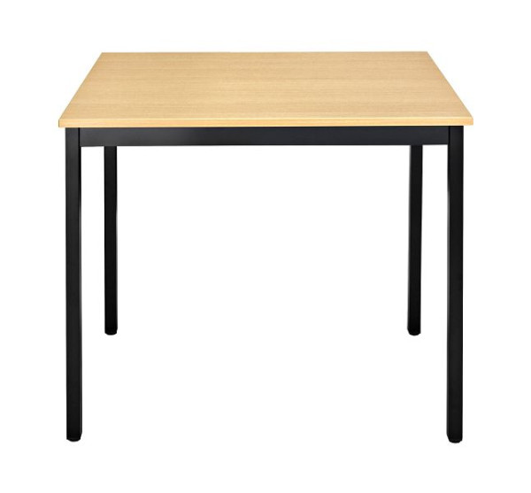 Table polyvalente Bisley MULTI Desking, rectangulaire 19 mm, décor hêtre BC, cadre noir, H 740 x L 700 x P 600 mm, MT0706BC333