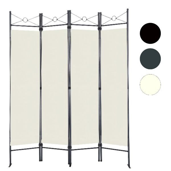 Paravent Metra crème, séparateur de pièce, cloison, mur espagnol, 10366