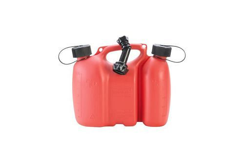DENIOS bidon double pour carburant, réservoir d'huile intégré, 3 + 1,5 l, rouge, lot de 6, 308377
