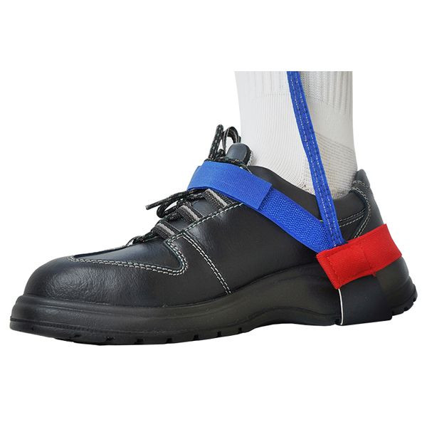Sangle de talon SafeGuard ESD, 1 MOhm Velcro, bleu/rouge, DSWL31819