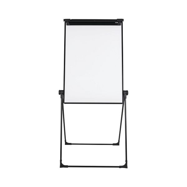 Flipchart magnétique Bi-Office Premiere Noir avec 2 bras latéraux 70x100cm, EA3506072