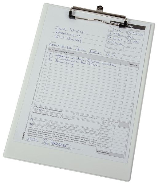 Presse-papiers Eichner DIN A4, blanc, UE : 12 pièces, 9015-00477