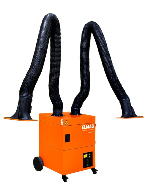 Système d'aspiration ELMAG, mobile, Profi-Master, à deux bras, avec 2 bras d'aspiration Ø 150 mm/4 m en version flexible, 58657