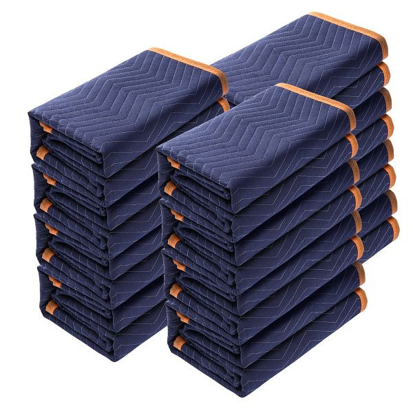 Couvertures de déménagement VEVOR 2032x1829mm couvertures de meubles en tissu non tissé + coton recyclé pour protéger les meubles, 1,3 kg, lot de 12, DCBYT80X72INUDL28V0