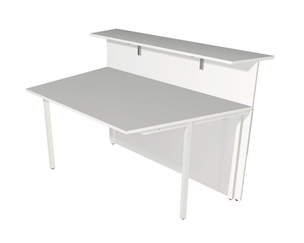 Kerkmann comptoir Atlantis 3, incliné d'un côté, L 1350 x P 920 x H 1080 mm, blanc/graphite, 22326912