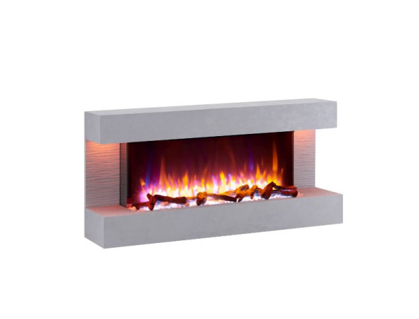 Cheminée électrique RICHEN Helia, 2000 W, couleur : gris, EF197A-MT197D-CG