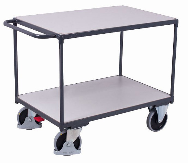 Chariot de table lourd ESD VARIOfit avec 2 zones de chargement, dimensions extérieures : 1 190 x 600 x 920 mm (LxPxH), sw-600.562