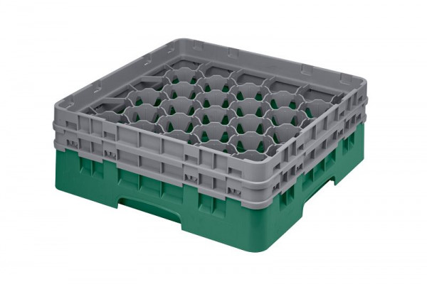 Cambro Panier de rinçage Camrack® à 30 compartiments, hauteur maximale de 5,3 po, couleur : vert bouteille, 30S434119
