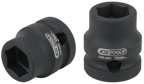 KS Tools Douille à chocs à six pans 1/2", extra courte, 13,0 mm, 515.0059