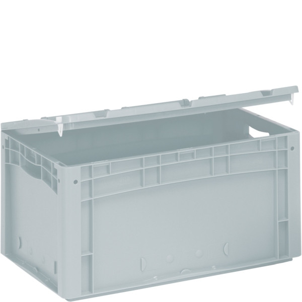 BITO Euro bac gerbable XL Set /XL 32121ASDV 300x200x120 gris, fermeture couvercle, C0290-0587