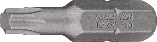 Embout Hazet, hexagonal solide 8 (5/16 pouce), profil intérieur TORX®, T30, taille de clé : T30, 2224-T30