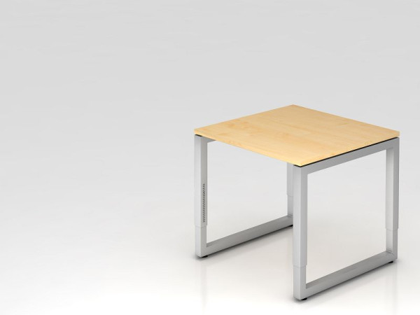 Bureau Hammerbacher O-foot carré 80x80cm érable, forme rectangulaire avec plateau flottant, VRS08/3/S