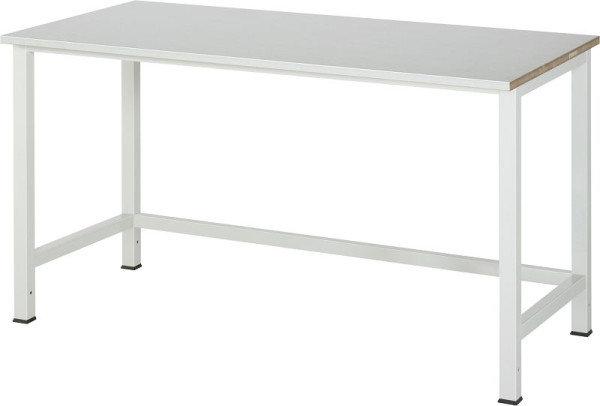 Table de travail RAU série 900, plan de travail avec revêtement en tôle d'acier, 1500x825x800 mm, 03-900-1-S25-15.12