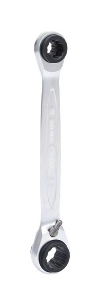 KS Tools Clé à anneau double à cliquet réversible GEARplus 4 en 1, 10x13x17x19mm, 503.4565