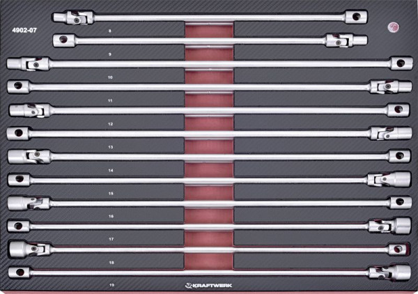 Jeu de 12 clés articulées à manche en T Kraftwerk EVA, 4902-07