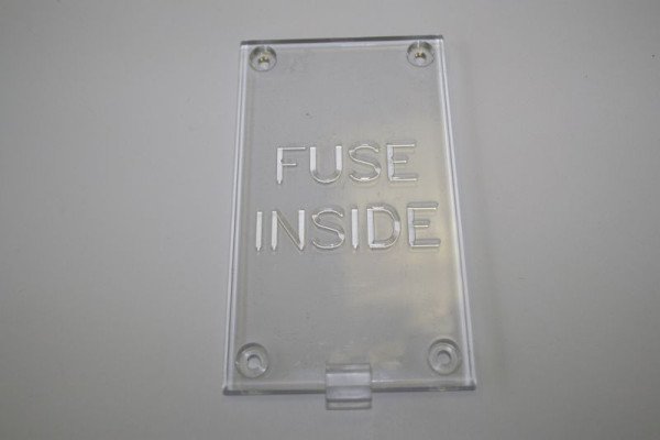 ELMAG Couvercle en plexiglas PVC pour fusible pour boîtier arrière pour START TRUCK 1600/3200 & 2500/5000 ou 2200/4400, avec logement pour fusible, 9505185