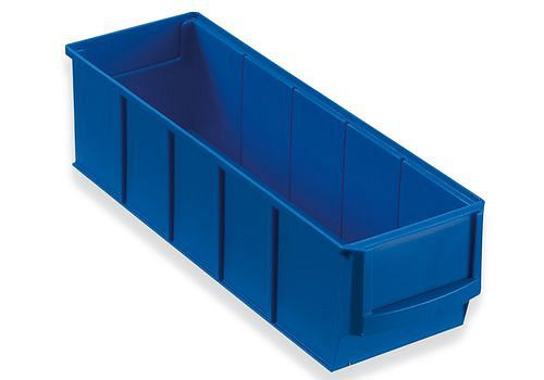 Boîtes à étagères DENIOS classic-line A1-S, PP, 91 x 300 x 81 mm, bleu, UE : 16 pièces, 265-151