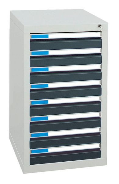 armoire à tiroirs émoussés série ESTA, RAL 7035/7016, 8 tiroirs (8x100 mm), 7601171