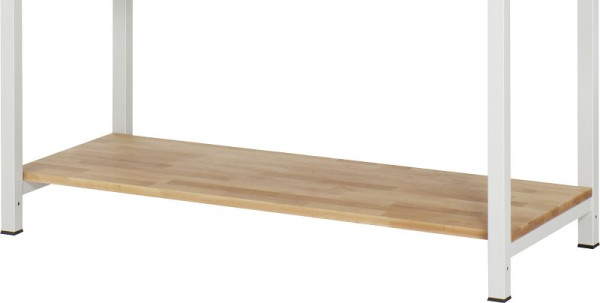 Établi pour charges lourdes RAU Shelf, étagère en hêtre massif, 1470x40x850 mm, 09-AB-SLW-1500-900