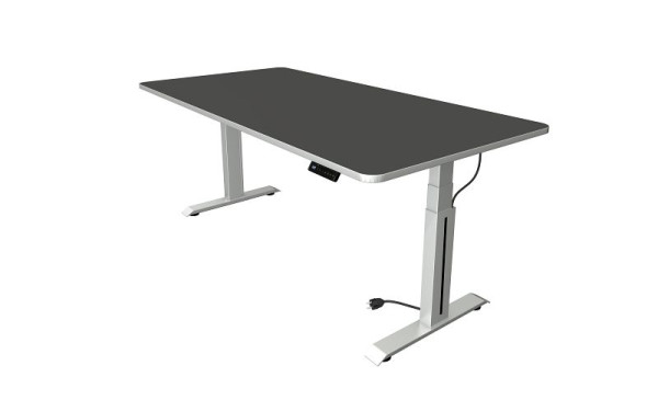 Table assis/debout Kerkmann L 2000 x P 1000 mm, réglable en hauteur électriquement de 640 à 1290 mm, anthracite, 10010913