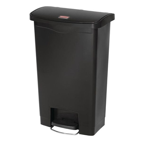 Poubelle à pédale Rubbermaid Slim Jim Front Step noir 50L, GL028