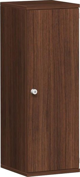 geramöbel armoire à portes battantes 2 étagères décoratives, verrouillable, serrure à gauche, 400x425x1152, noyer/noyer, N-10DL304-NN