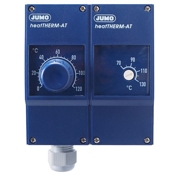 Thermostat double JUMO (TR / STW), 0 à 120 °C et 70 à 130 °C, capillaire 2000 mm, avec manchon de protection, 60003231