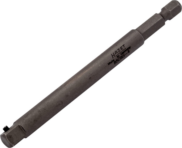 Clé à chocs Hazet, adaptateur pour tournevis machine, six pans plein 6,3 (1/4 pouce), carré plein 6,3 mm (1/4 pouce), longueur : 100 mm, 8508S-4