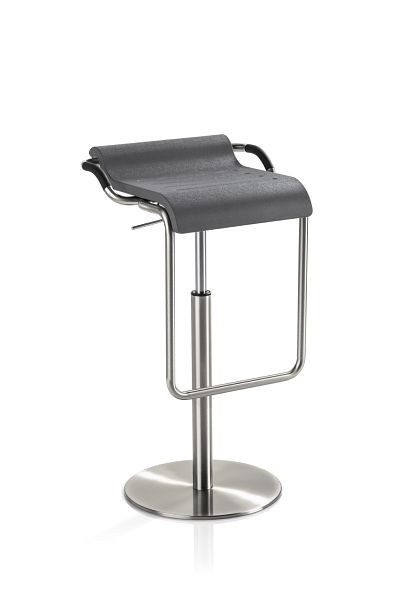 Mayer Sitzmöbel myOPUS, assise en plastique gris foncé, structure chromée aspect acier inoxydable, 1218_04_684