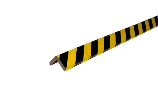 Protection d'angle Knuffi, profil d'avertissement et de protection type H+, réfléchissant jaune/noir, 1 mètre, PHR-11717