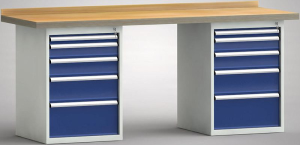 Etabli professionnel KLW - 2000 x 700 x 845 mm L x P x H, WP215N-2000M45-E7023