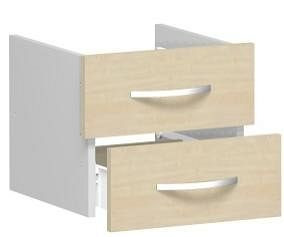 Insert de tiroir geramöbel pour largeur d'armoire 400 mm, pour 2e, 3e ou 4e hauteur de dossier, non verrouillable, 1 hauteur de dossier, érable, S-341700-A