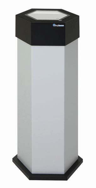 poubelle pivotante Blunt Sixco 1, gris clair RAL 7035, 830x325x375 mm (HxLxP), 560-045-07