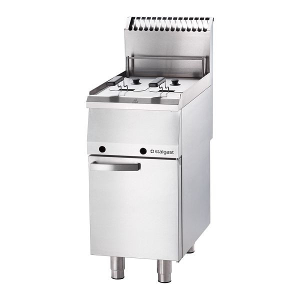 Friteuse à gaz Stalgast en tant qu'unité autonome Série 700 ND - friteuse double 2x 7 litres, 12 kW, 400x700x850 mm, SL35122SE