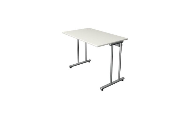 Kerkmann bureau bureau à domicile L 1000 x P 600 avec pied en C, blanc, 11187510
