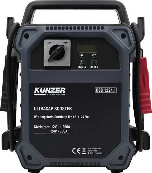 Aide au démarrage Kunzer sans entretien pour 12 + 24 V avec technologie ultracondensateur, CSC 1224.1