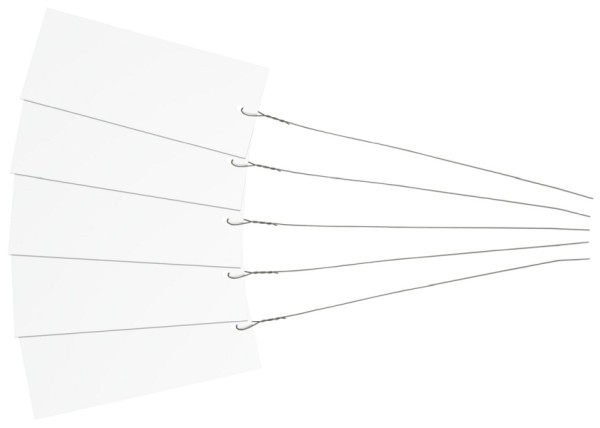 Eichner Hang tag H-PVC, blanc, 120 x 50 x 0,4 mm, paquet de 200 avec fil de reliure, 9219-01059