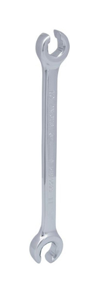 KS Tools CHROMEplus Clé à double anneau ouverte, coudée, 10x11mm, 518.0523