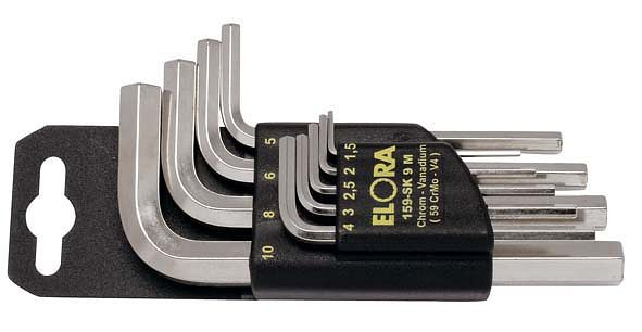 Jeu de clés Allen ELORA, avec support SB, 159SK, content: 1,5-10 mm, 0159500093000