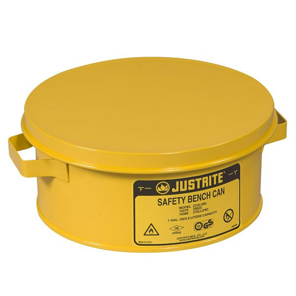 Boîtes de banc de sécurité Justrite 1007, 23,8 cm x 11,4 cm, jaune, JUT10385YL