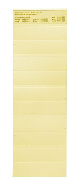 Étiquette Eichner pour la série VISIMAP, jaune, UE : 250 pièces, 9036-00029