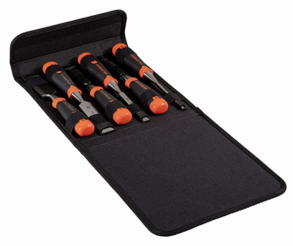 Jeu de burins Bahco, ergo, 6,10,12,18,25,32 mm, en pochette, 434-S6-PP
