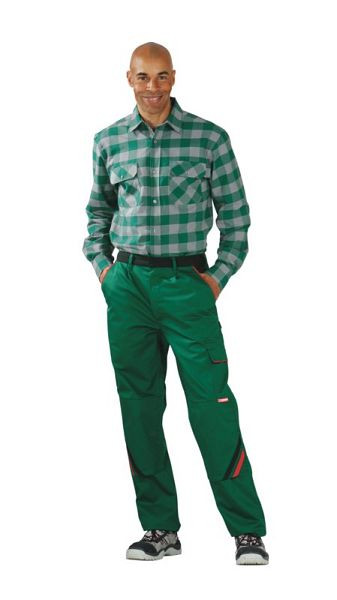 Chemises Planam chemise carrée manche 1/1, vert/zinc, taille 37/38, 0494037