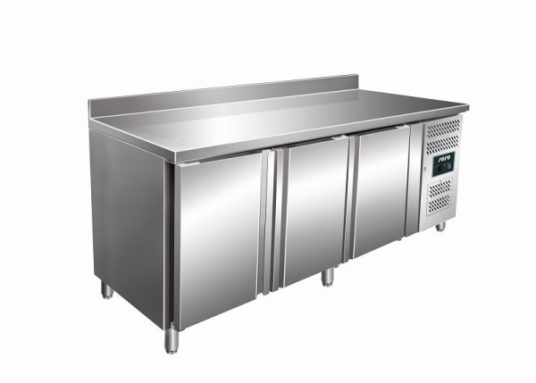 Table réfrigérée Saro avec 3 portes et dosseret modèle SNACK 3200 TN, 323-1825
