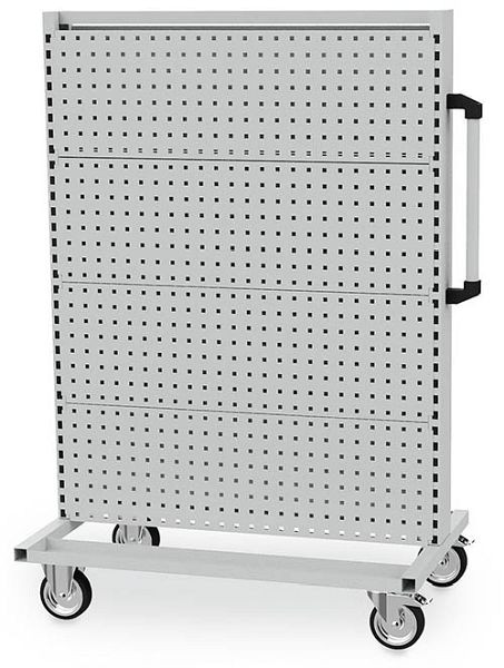 Chariot multifonction Bedrunka+Hirth, 8x parois perforées, dimensions en mm (LxPxH) : 990 x 610 x 1450, 07.58.17